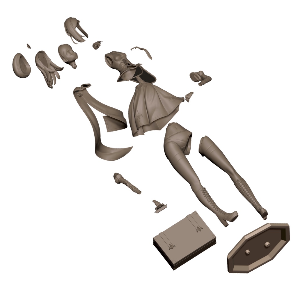 ステラソラ アヤメ 3Dプリンタ出力品未組立キット