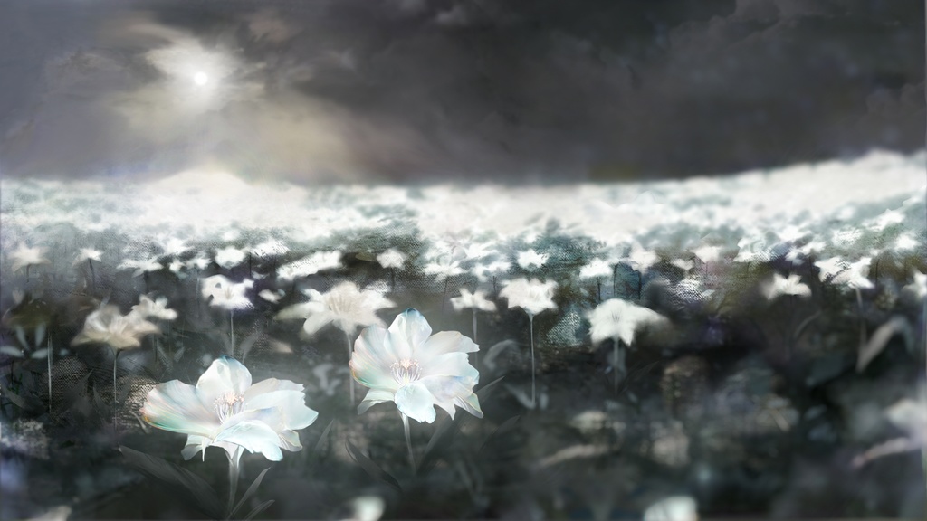 【動く配信用背景】月下の華【Vtuberおすすめ】