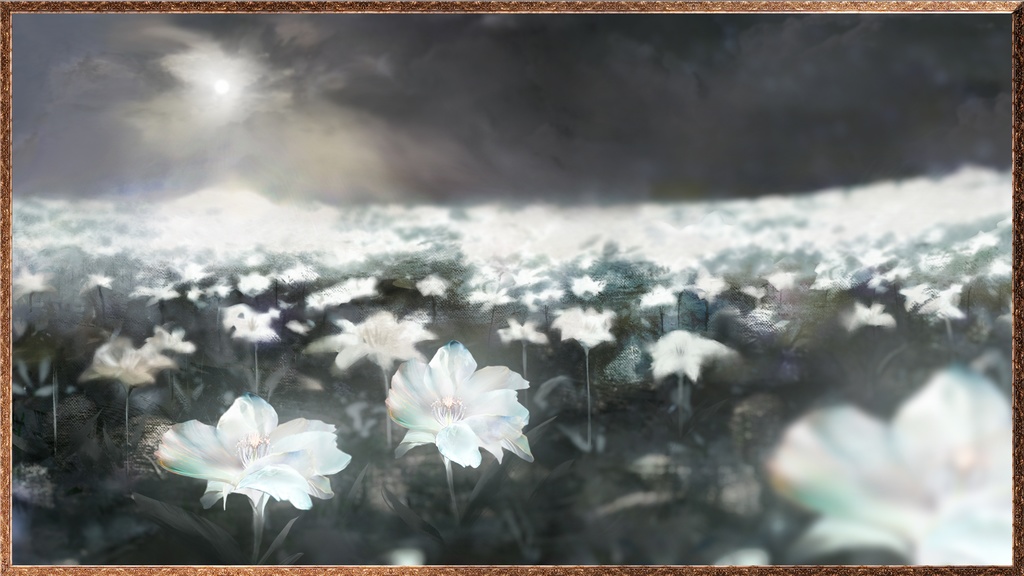 【動く配信用背景】月下の華【Vtuberおすすめ】