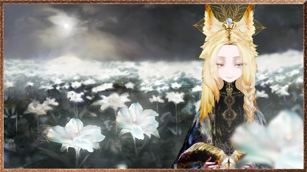 【動く配信用背景】月下の華【Vtuberおすすめ】