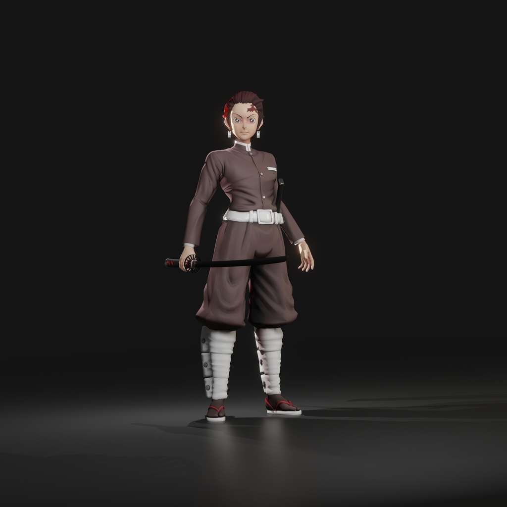 竈門 炭治郎 Kamado Tanjirō - Game Ready (Blend File)