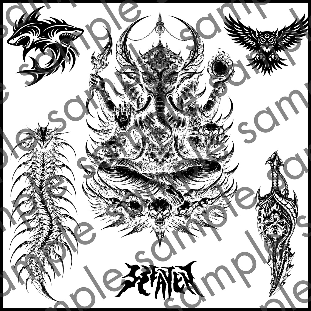 【VRC】タトゥーデカール_002【デカール】