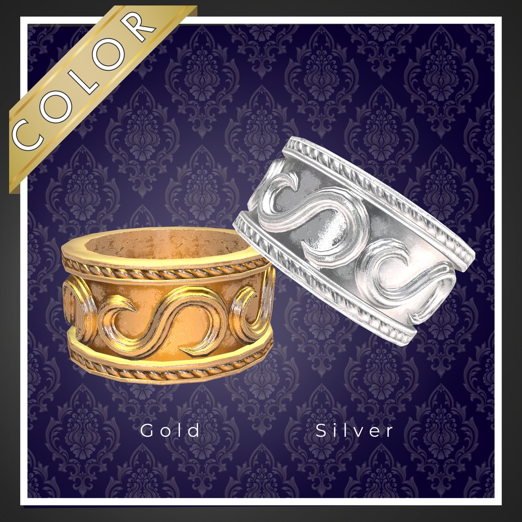 【Free】Antique Ring_S【骨直下配置式】