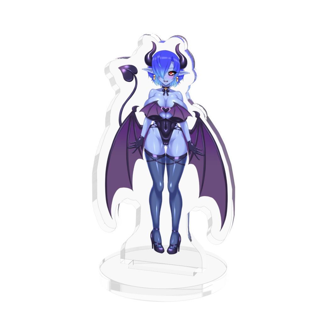 青肌サキュバス シガラミイム 立ち絵アクリルフィギュア