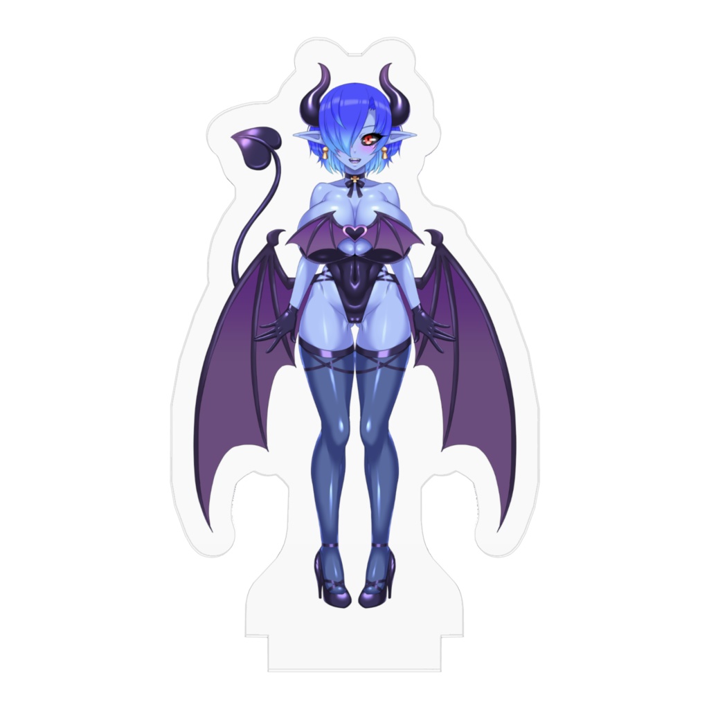 青肌サキュバス シガラミイム 立ち絵アクリルフィギュア