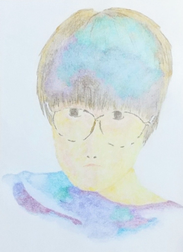 「静かなまなざし」―A5サイズ 色鉛筆画（原画一点物）