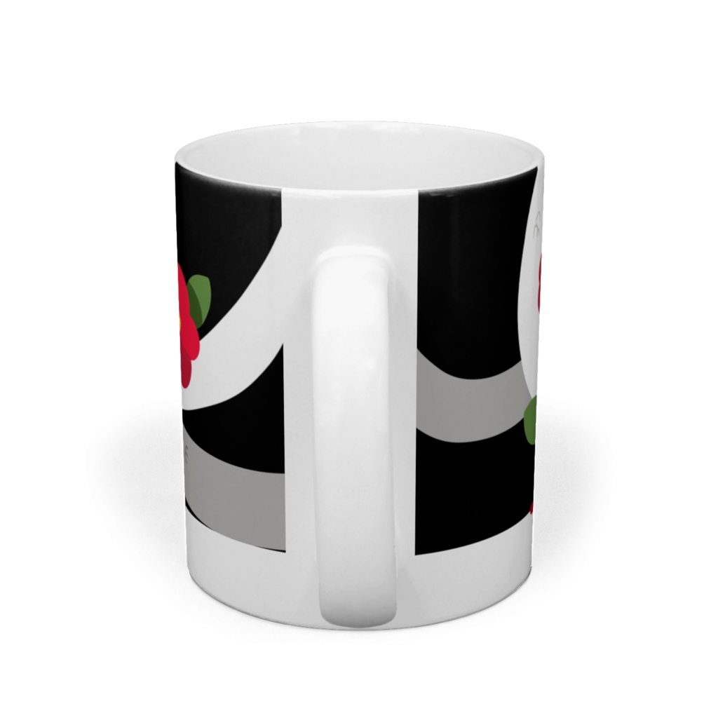 【マグカップ】椿とアオダイショウ