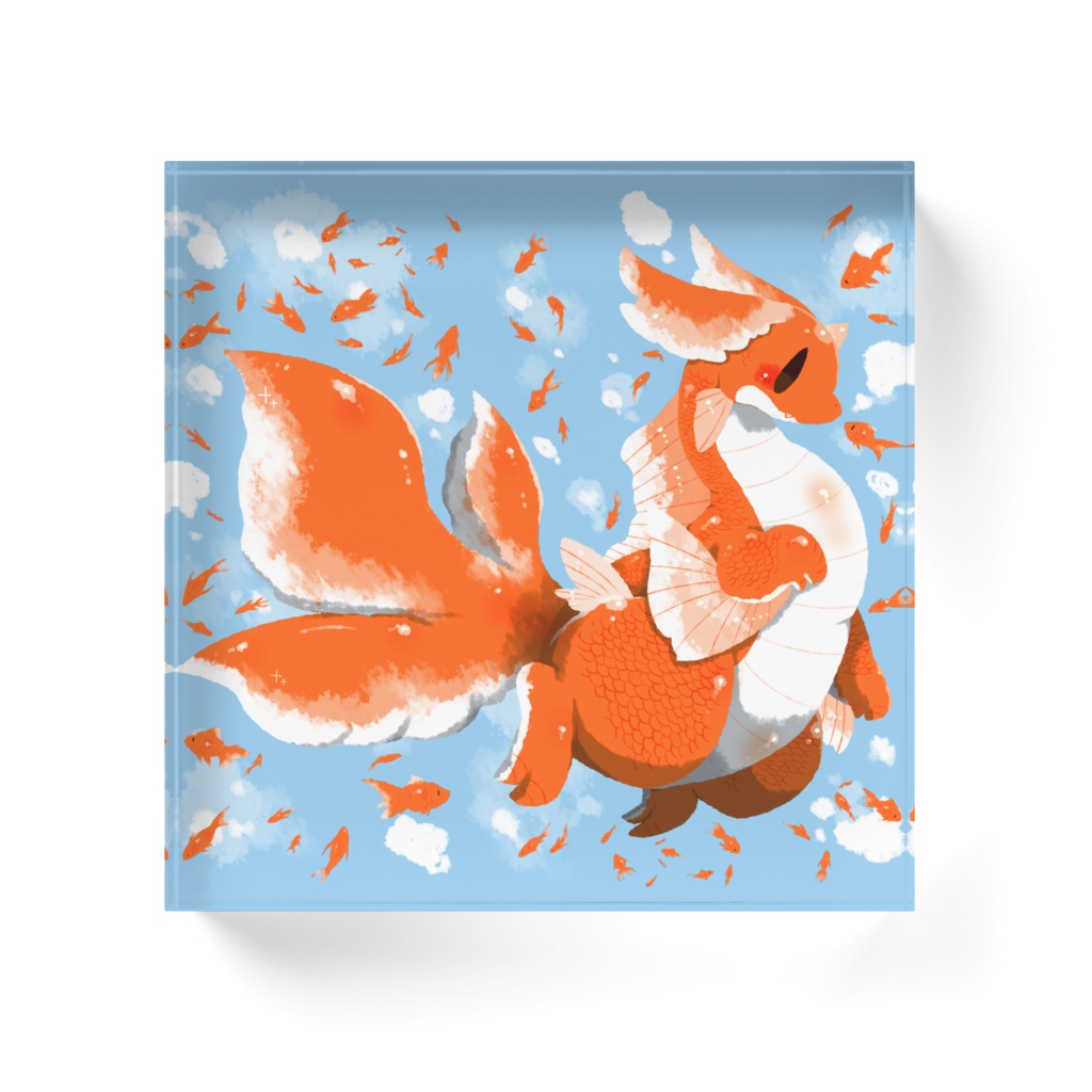 【アクリルブロック】金魚ドラゴン