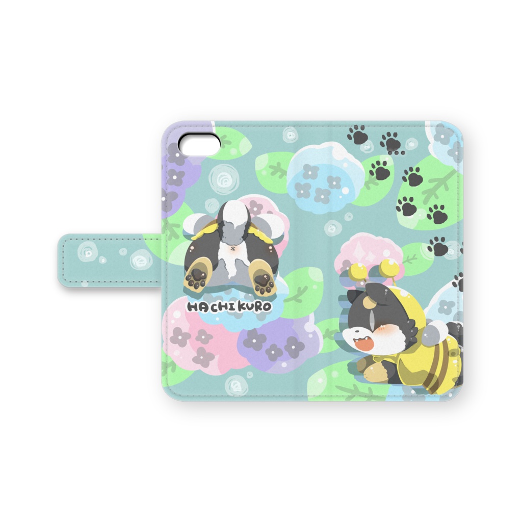 【手帳型iPhoneケース】はちくろちゃん