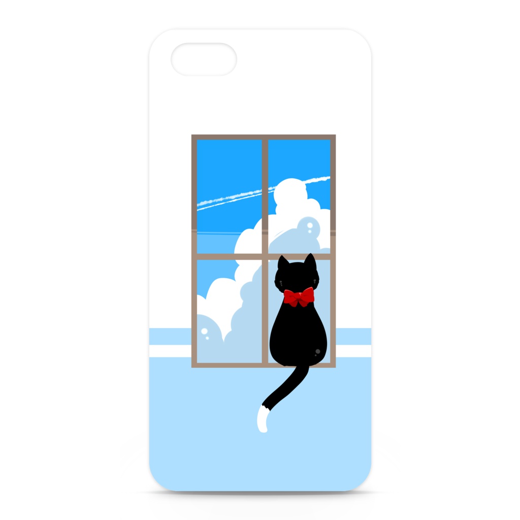 【iPhoneケース】まどねこ(青空)