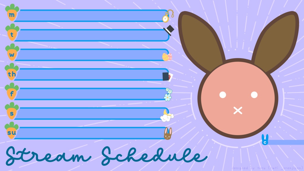 Bunny Stream Schedule