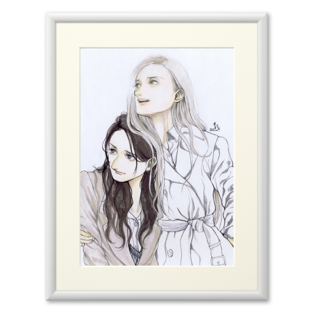 額装レプリカ(『羣青』二人)