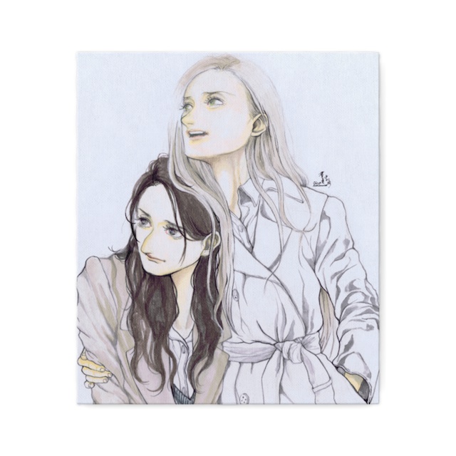 キャンバス印刷(『羣青』二人)