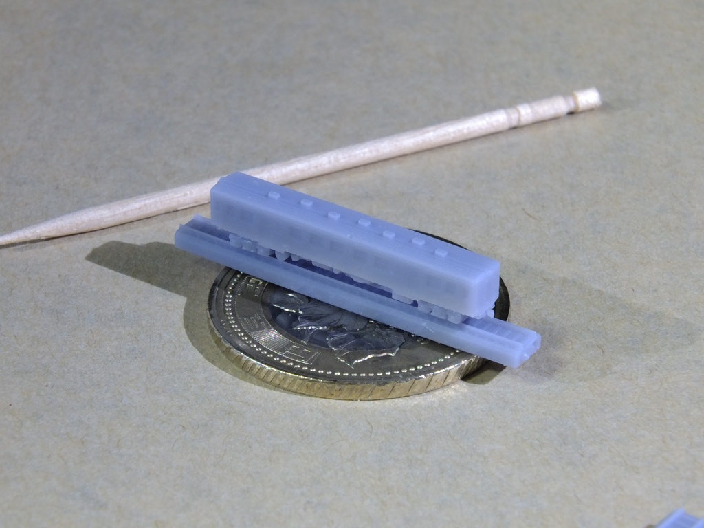 【窓塗装治具付】1/700スケール鉄道模型 キハ20 4両セット + レールセットAB