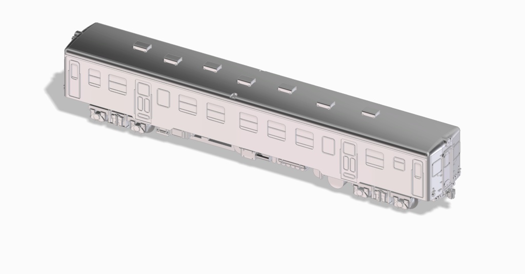 【窓塗装治具付】1/700スケール鉄道模型 キハ20 4両セット + レールセットAB