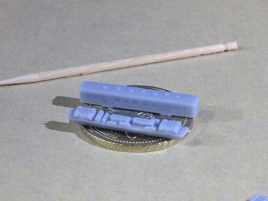 【窓塗装治具付】1/700スケール鉄道模型 キハ20 4両セット + レールセットAB