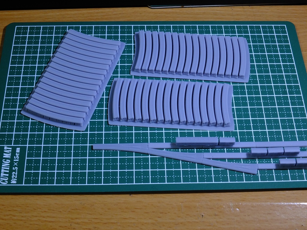 1/700スケール鉄道模型 レールセット 大径カーブレール 3種【低歪構造】