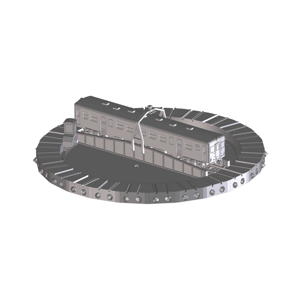 1/700スケール鉄道模型 レールセット 20m級転車台と第3種車止め