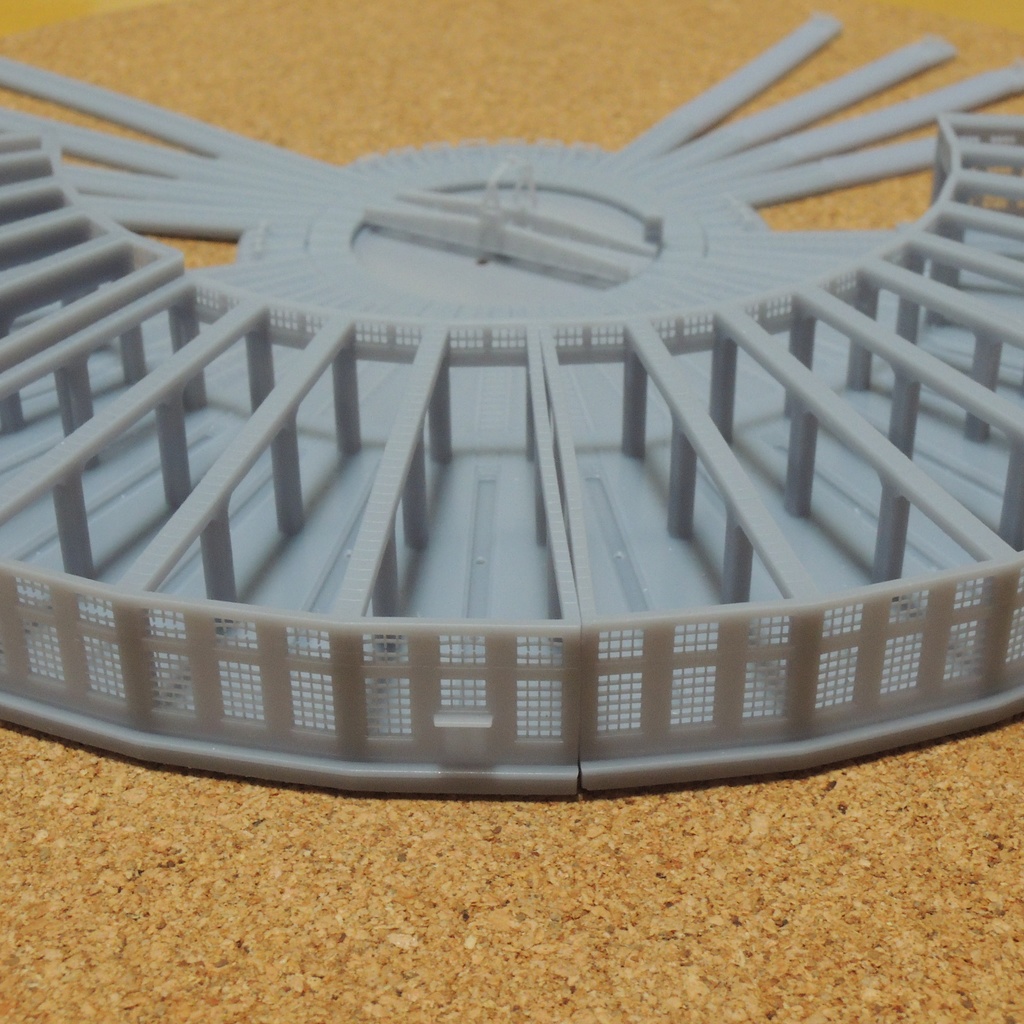 1/700スケール鉄道模型 転車台&扇形庫セット 津山機関区タイプ