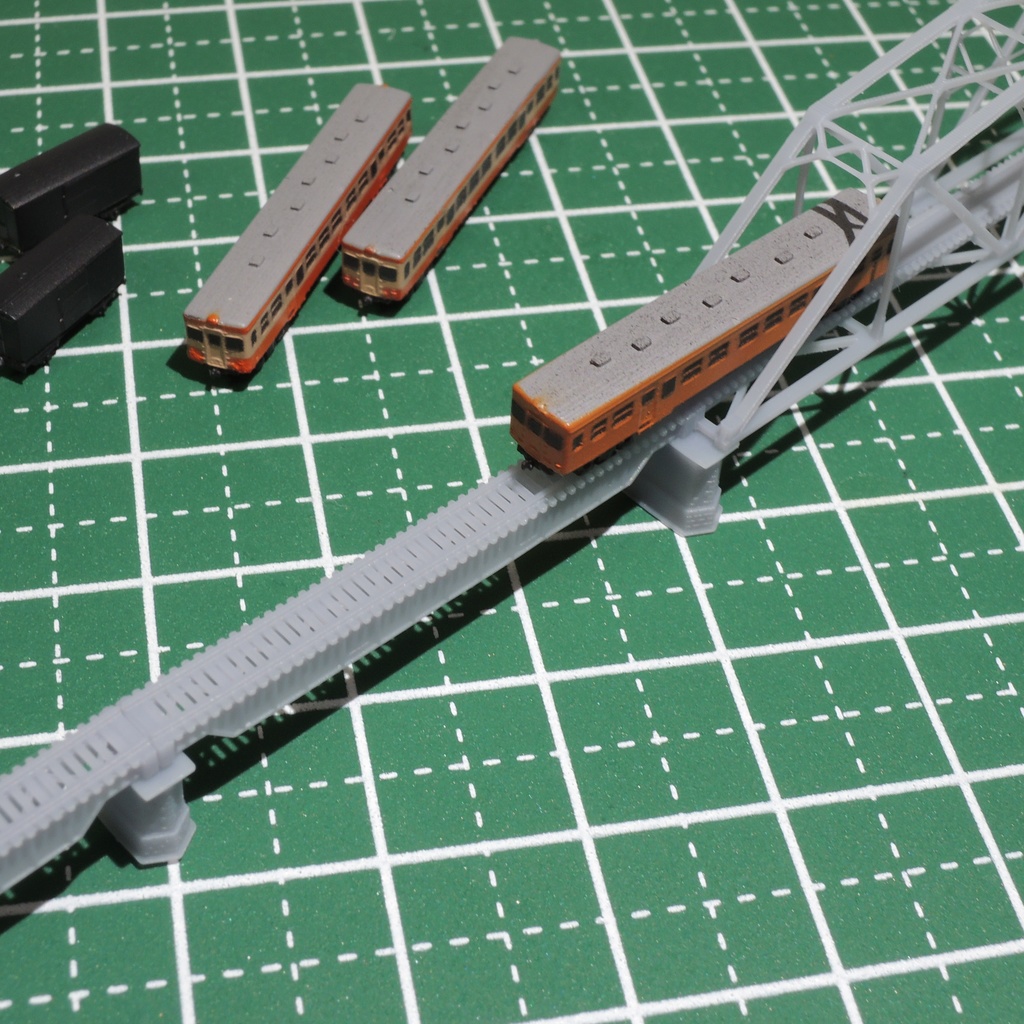 1/700スケール鉄道模型 橋梁・橋脚(ワーレントラス橋・ガーター橋)
