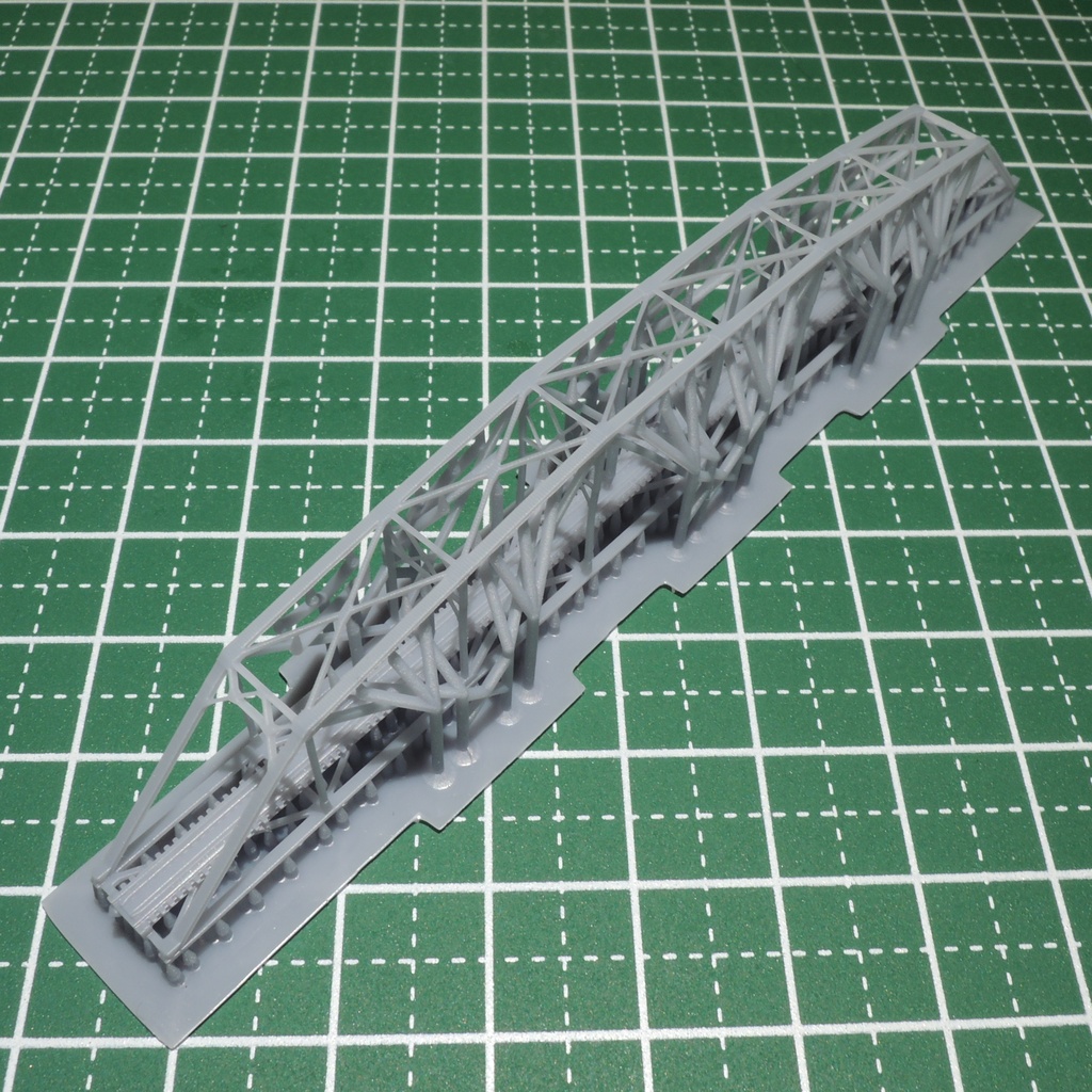 1/700スケール鉄道模型 橋梁・橋脚(ワーレントラス橋・ガーター橋)