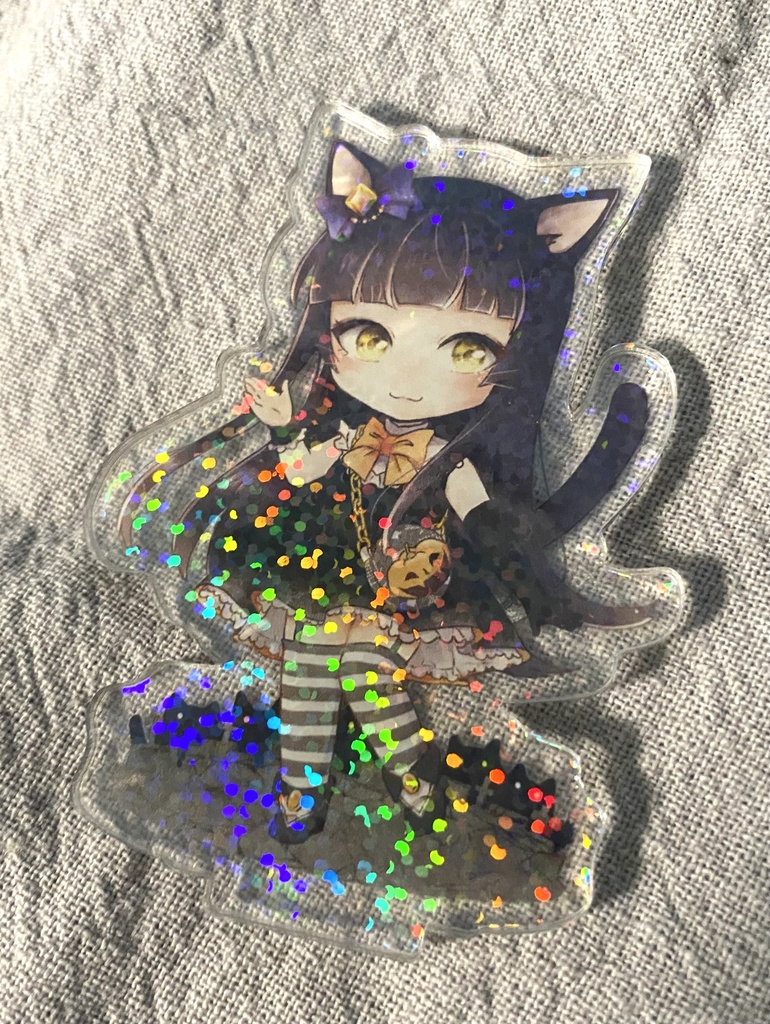 黒猫アクリルスタンド(受注販売)