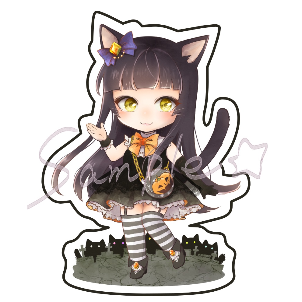 黒猫アクリルスタンド（受注販売）
