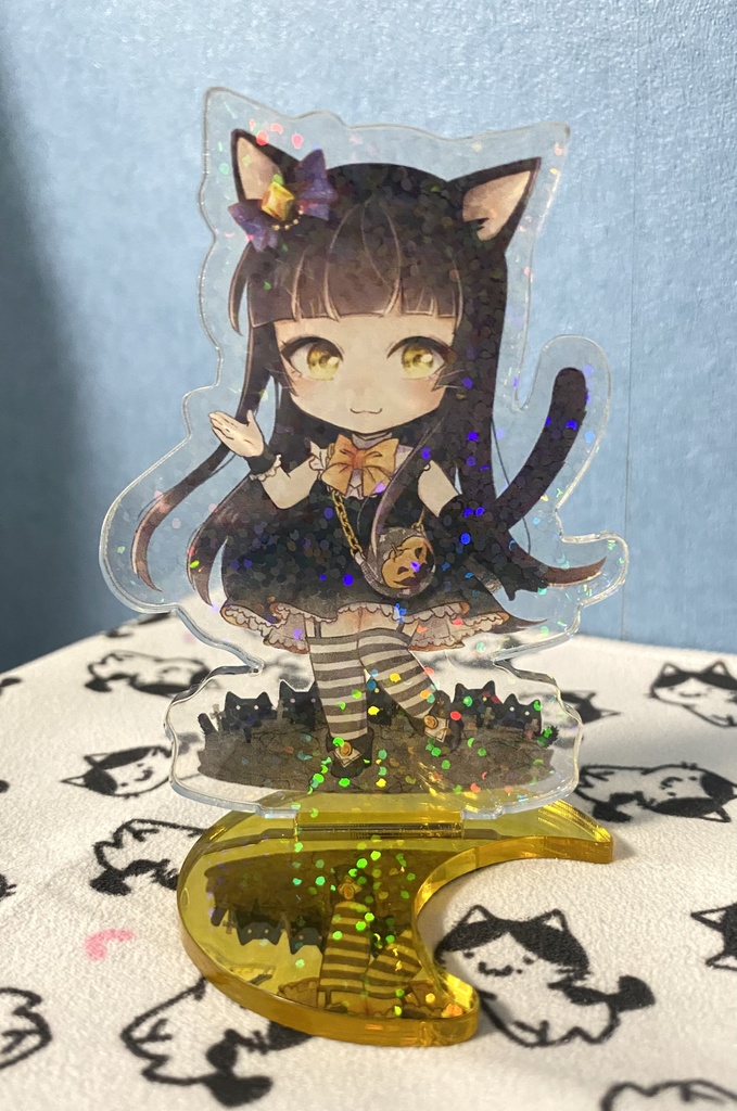 黒猫アクリルスタンド(受注販売)