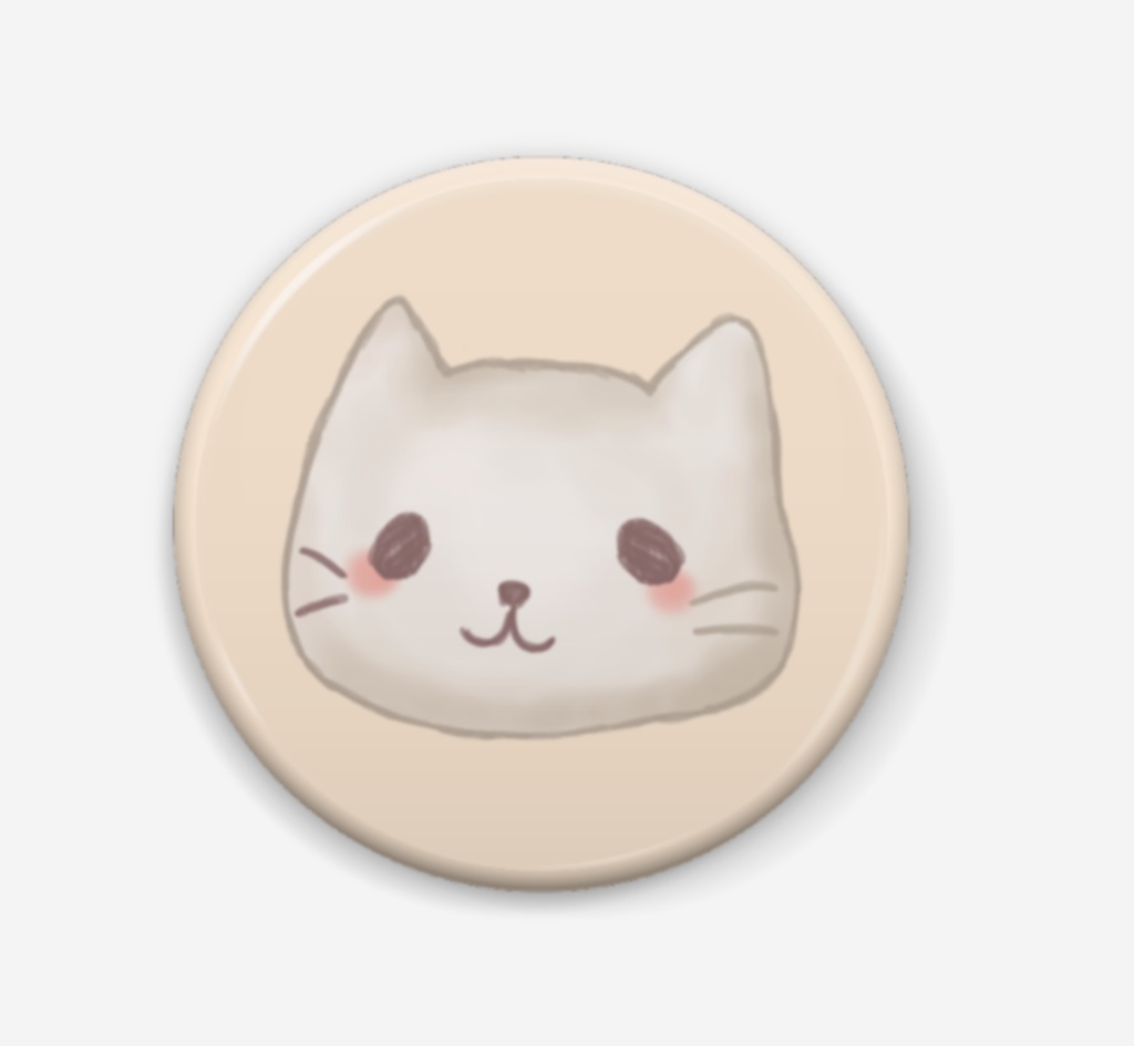 ふにゃっとねこちゃん缶バッチ 25mm
