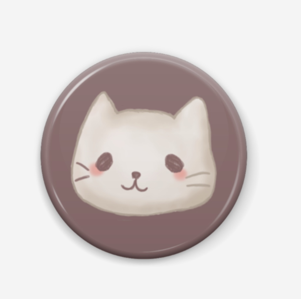 ふにゃっとねこちゃん缶バッチ 25mm