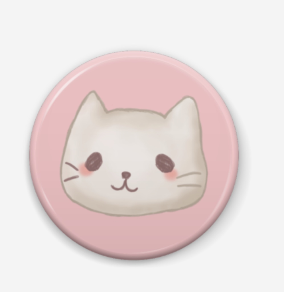 ふにゃっとねこちゃん缶バッチ 25mm