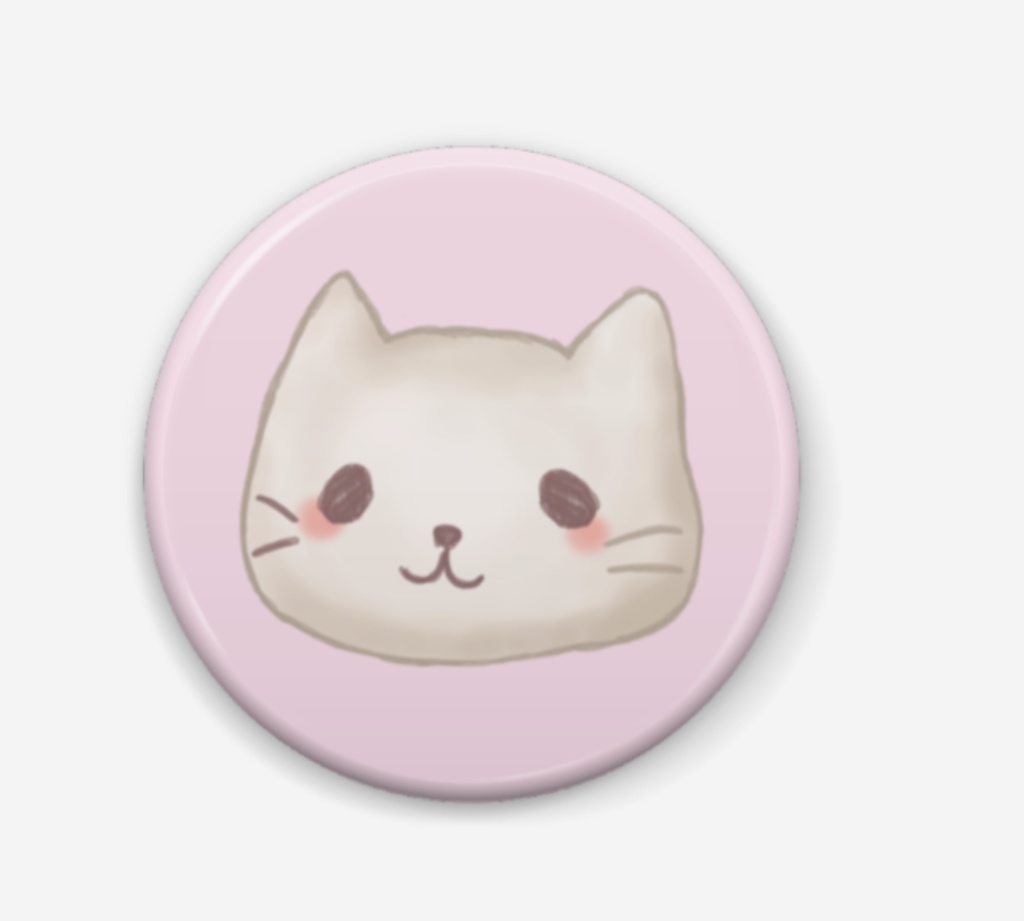ふにゃっとねこちゃん缶バッチ 25mm