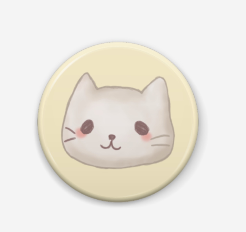 ふにゃっとねこちゃん缶バッチ 25mm