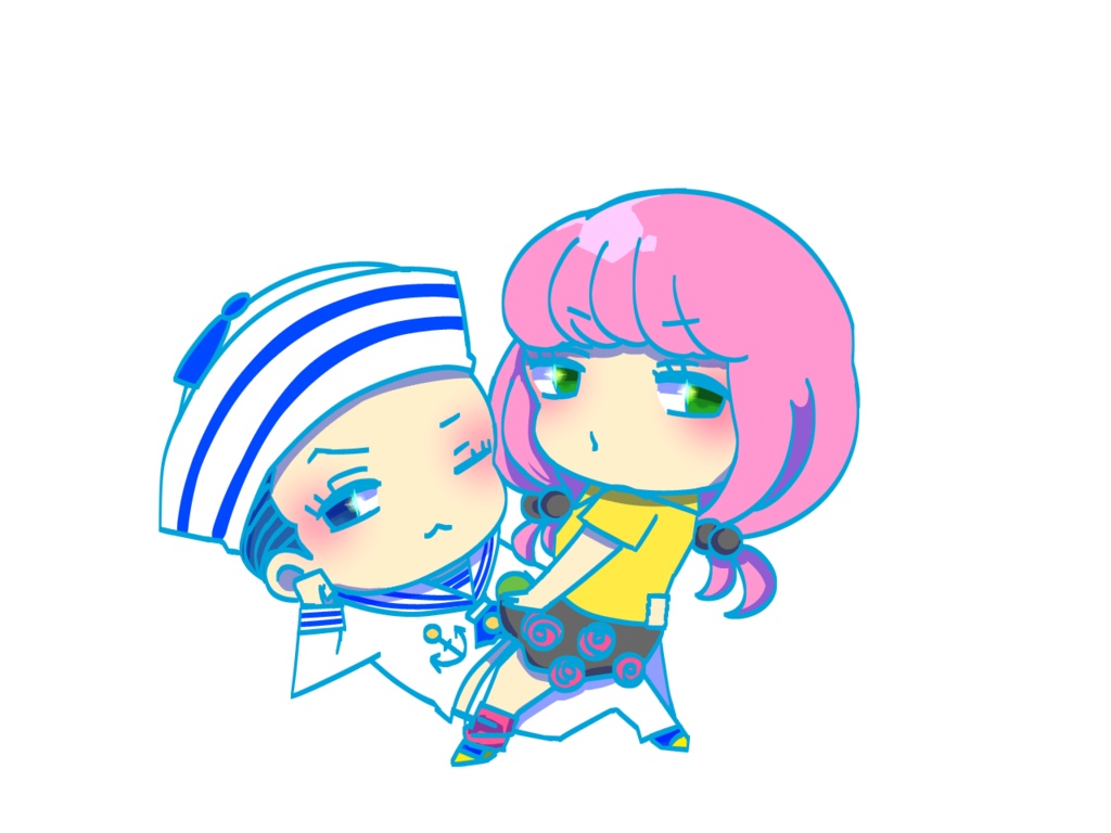 定助くん康穂ちゃんアクリルキーホルダー