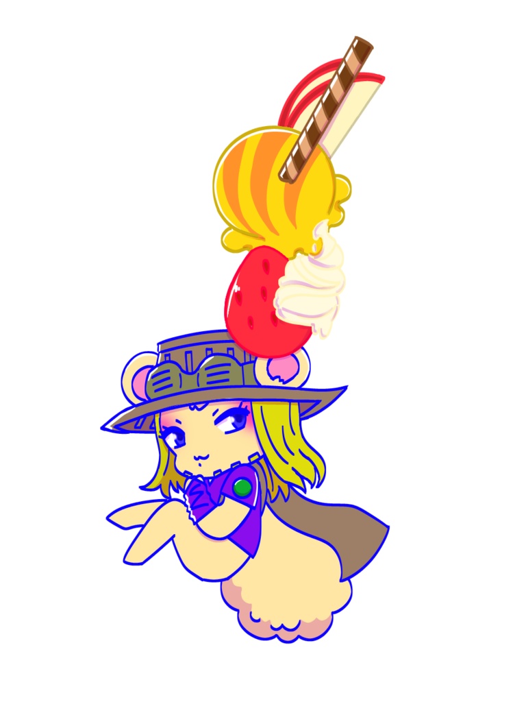 ジャイロ熊フルーツパーラーアクリルキーホルダー