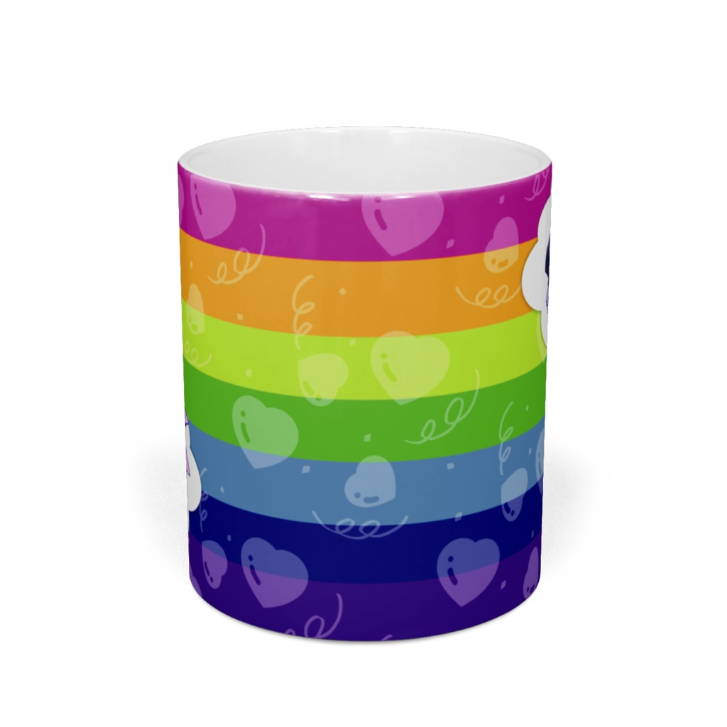 さみくもにゃんこお昼寝レインボーマグカップ