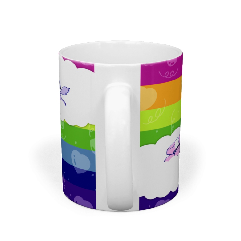 さみくもにゃんこお昼寝レインボーマグカップ