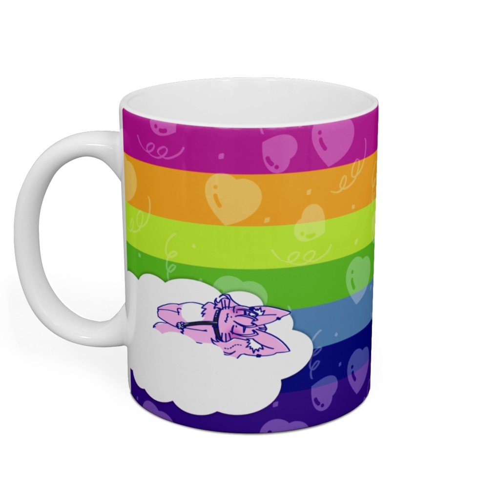 さみくもにゃんこお昼寝レインボーマグカップ