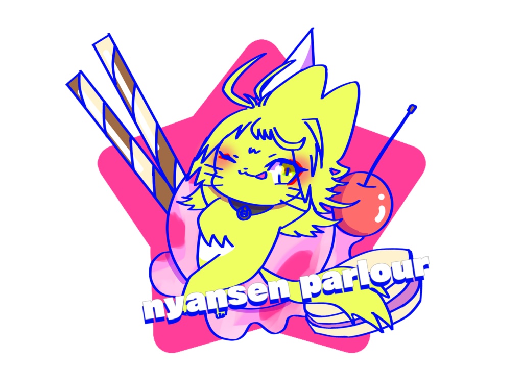 にゃんせんフルーツパーラーアクリルキーホルダー