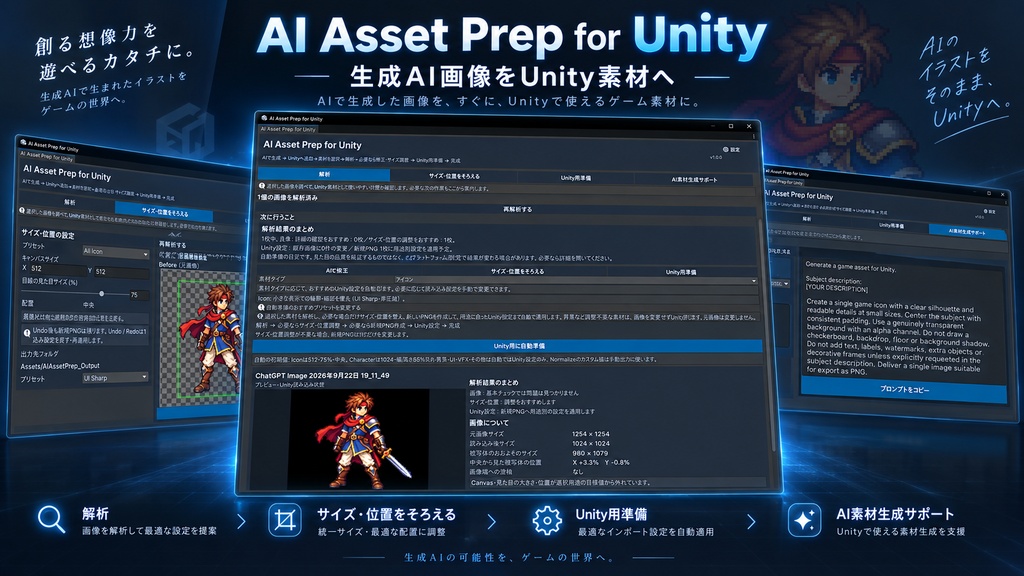 AI Asset Prep for Unity｜生成AI画像をUnity素材へ