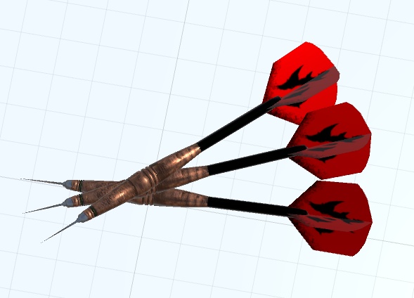 3Dモデル「ハードダーツセット」