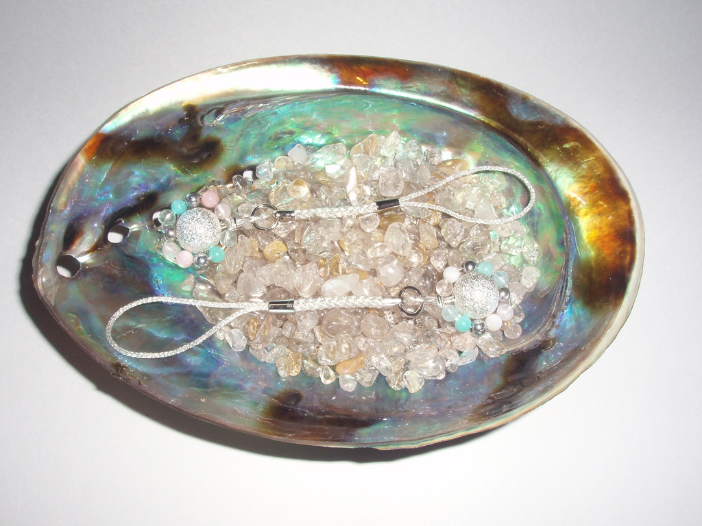 スターダストロジウムシルバーボールアミュレットストラップ