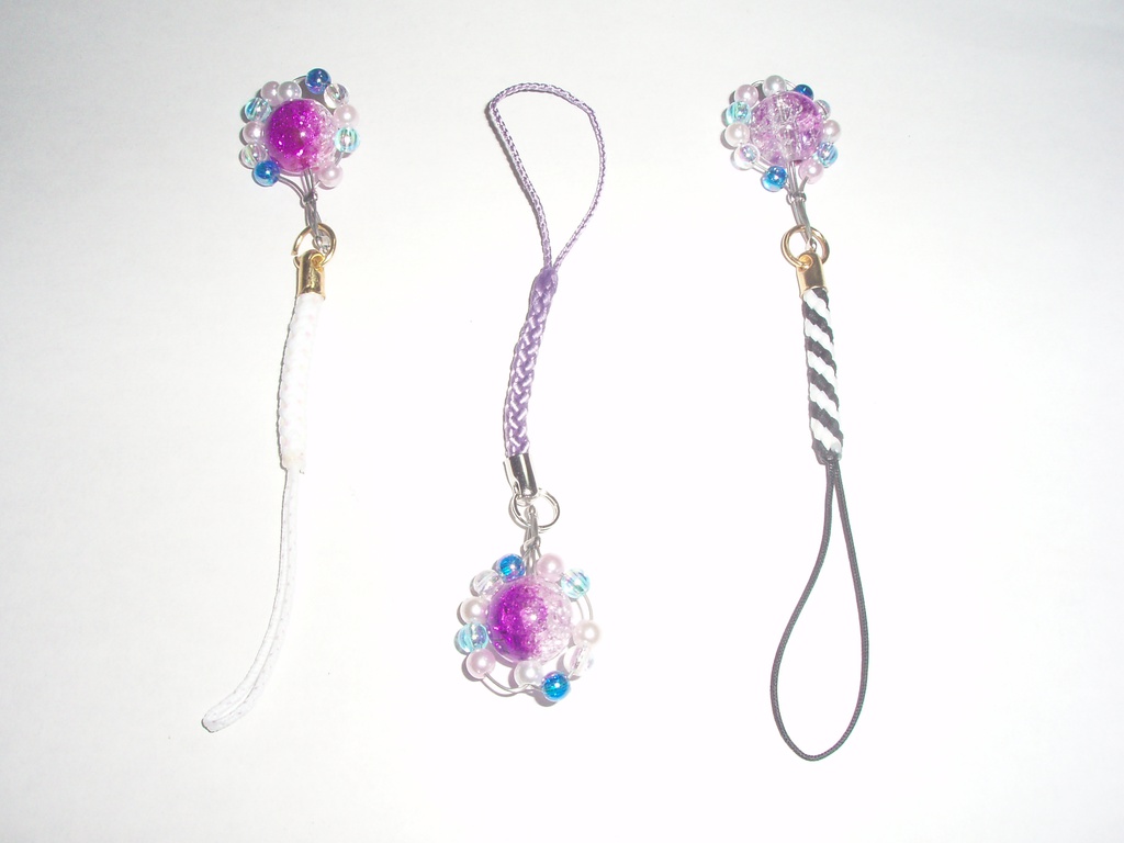 クラックビーズアミュレットストラップ1号