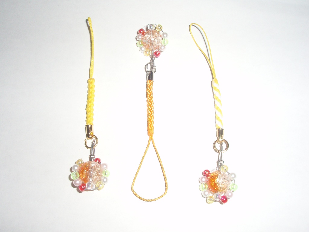 クラックビーズアミュレットストラップ3号