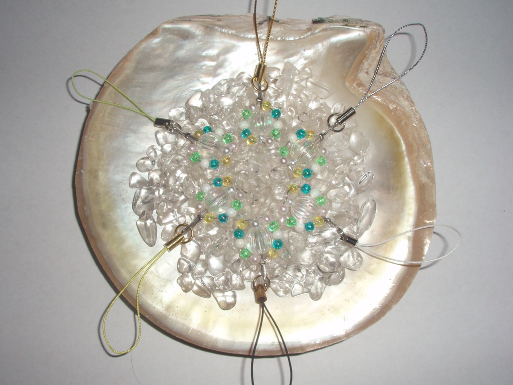 ラインビーズアミュレットストラップ7号