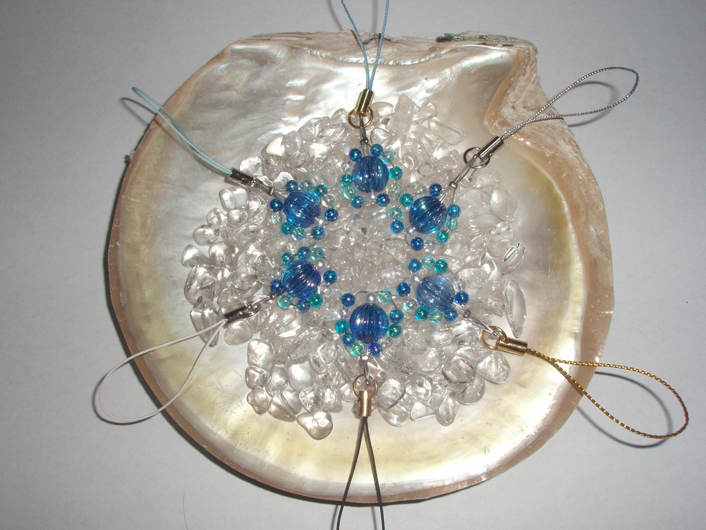 ラインビーズアミュレットストラップ8号