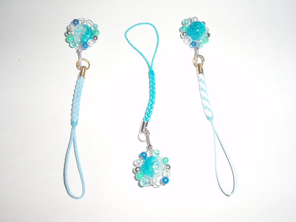 クラックビーズアミュレットストラップ6号