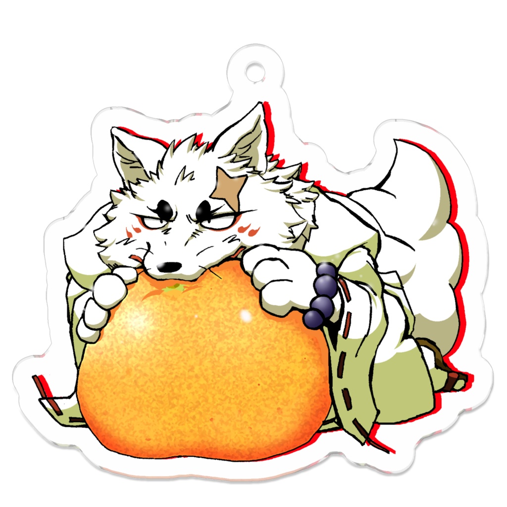 ぎんぎつね 銀太郎(みかん) アクリルキーホルダー