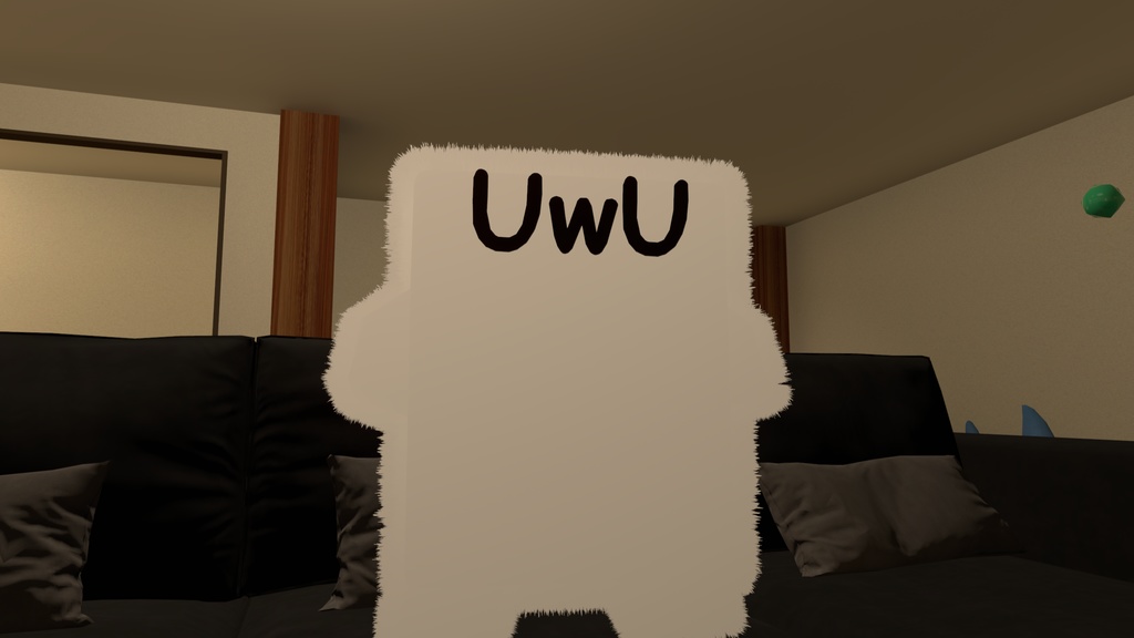 VRchat対応 uwu カビの生えた豆腐3Dモデル