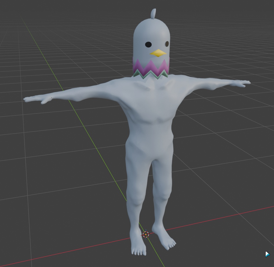 VRChat対応　スカルプトで頭をモデリングするのが面倒になって生まれた悲しきモンスター